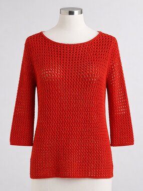 Lauren Ralph Lauren Crochet Knit Sweater